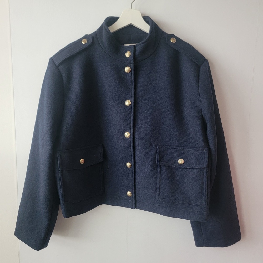 LOFT women's Cadet Jacket size XXL Snap front Funnel neck Long sleeves